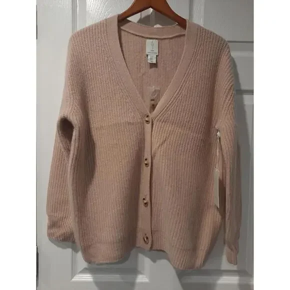 Joie Women's Cashmere Cardigan Sweater Size S Beige. - Picture 2 of 6